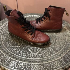 Dr. Martens Women’s Burgundy Leather Boots